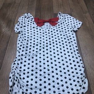 Polka dot medium maternity top